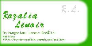 rozalia lenoir business card